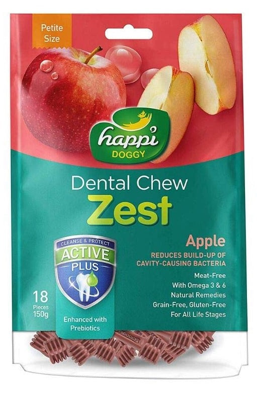 Happi Doggy Dental Chew Zest Apple Dog Treat