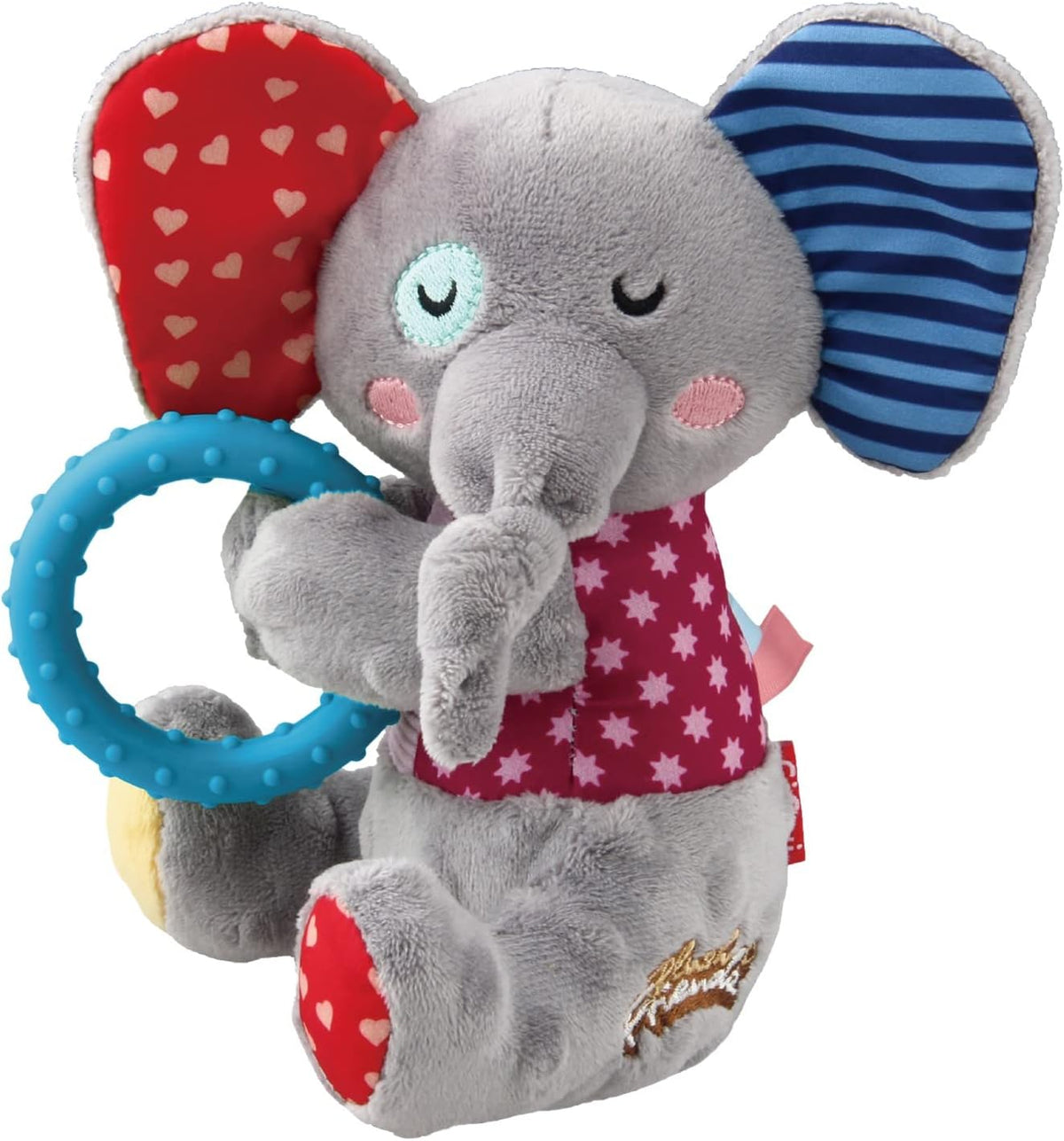 GiGwi Plush Friendz with TPR Ring Dog Toy - Elephant
