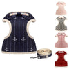 Whoof Whoof Printed Bow Harness With Leash