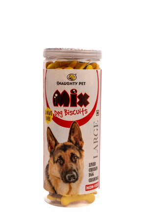 Naughty Pet Mix Nov -Vegetarian Wheat Free Dog Biscuits Large Breed - Jar