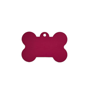 Kennel Aluminium Bone Shape Name Tag - Small