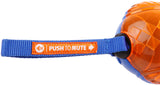 Gigwi Push To Mute Owl Solid Dog Toy Blue/Orange