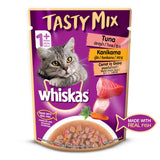 Whiskas Tasty MIx Tuna With KaniKama Carrot In Gravy Pouch 70 G (Pack Of 24) - Ecom Pack