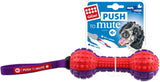 Gigwi Push To Mute Regular Dumbell Dog Toy - Red/Purple