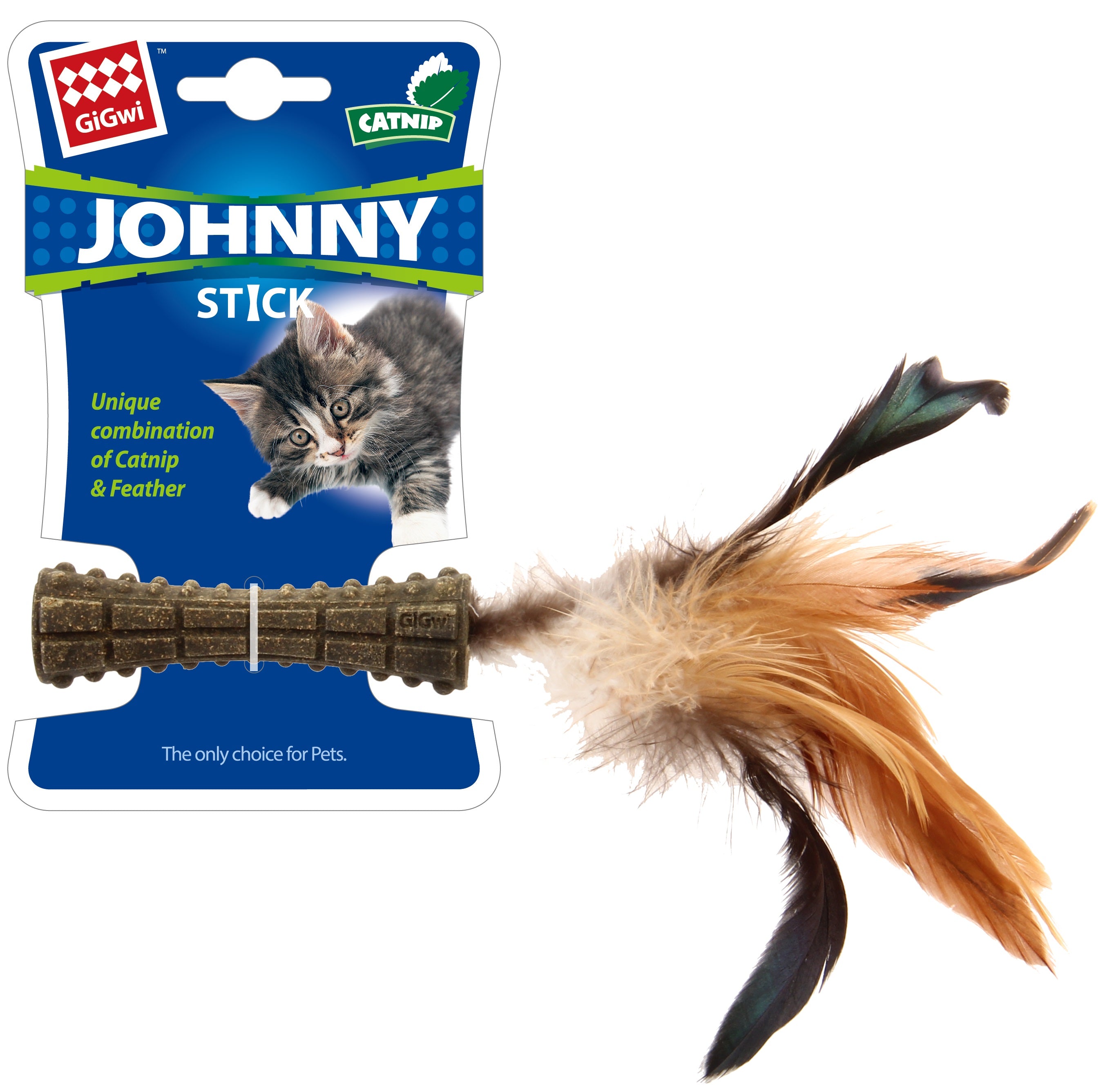 Gigwi Johnny Stick Feather & Catnip Toy