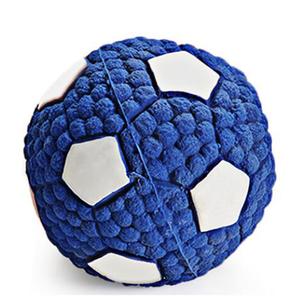 EE Toys Latex Blue & White Football Dog Toy