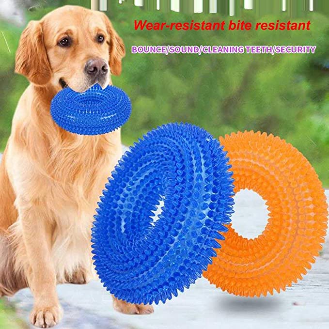 Smarty Pet Durable Spiky Squeaky Ring Chew Toy For Dog – ShakeHands
