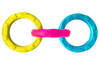 Nerf Dog TPR-3 Ring Tug Dog Toy - Blue/ Pink/ Yellow
