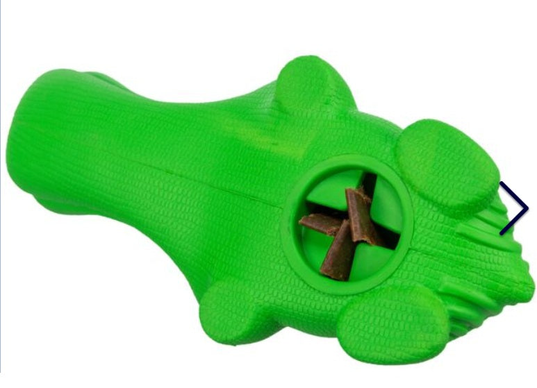 Trixie Snack Crocodile Interactive Dog Toy - Green