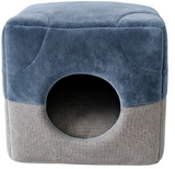 Canes Venatici Texture Velvet And Houndstooth Luxury Pet Cube House