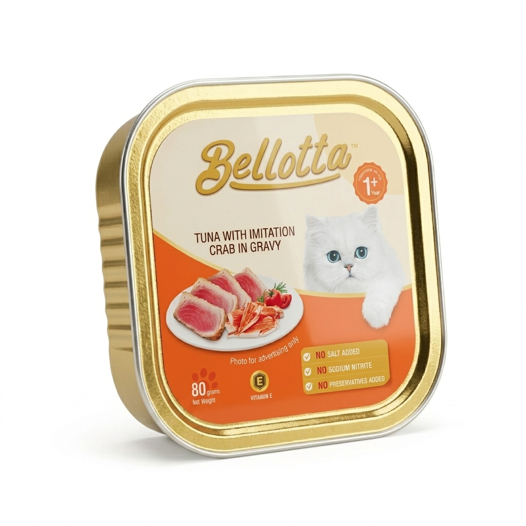 Bellotta - Tuna With Imitation Crab In Gravy - Cup