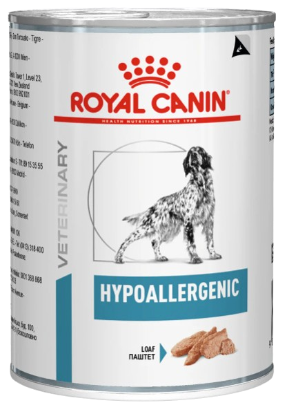 Royal Canin Hypoallergenic Canine Tin Dog ShakeHands