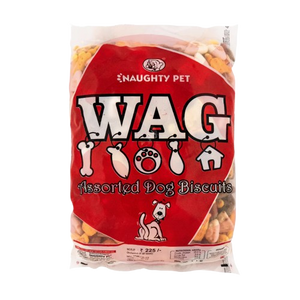 Naughty Pet Wag Assorted Dog Biscuits (Pouch)