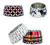 Smarty Pet Melamine Designed Printed Stainless Steel Non-Skid Rubber Bottom Bowl (Multi Print)