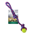 Smarty Pet Tennis Ball With 2 Knot Cotton Rope Toy