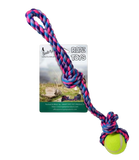 Smarty Pet Tennis Ball With 2 Knot Cotton Rope Toy