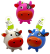 Nunbell Natural Rubber Squeaky Vinyl Cow Face Toy (Color May Vary)