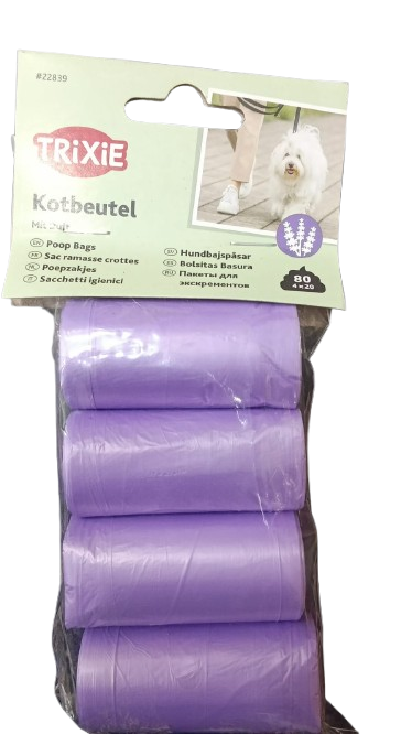 Trixie Scented Dog Poop Bags 4 Rolls 20 Bags Each