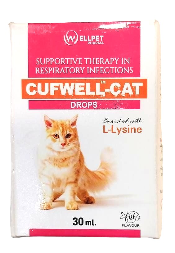 Wellpet Pharma : Cufwell-Cat – L-Lysine Drops for Cats