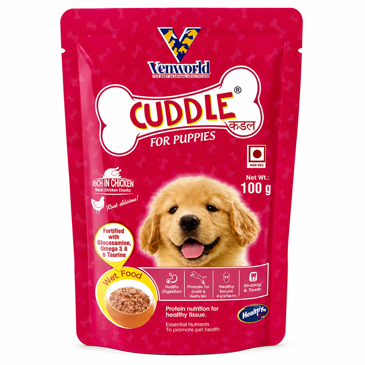 Venky's Cuddle Chicken For Puppies (Pouch)