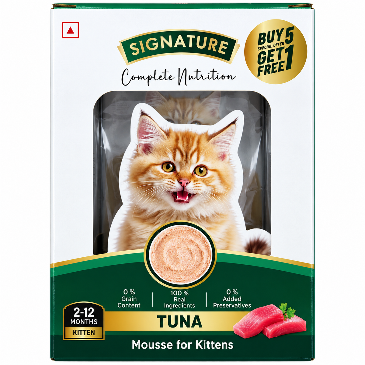 Signature Grain Zero Wet Tuna Mousse For Kitten Buy 5 Get 1 Free Pouchs