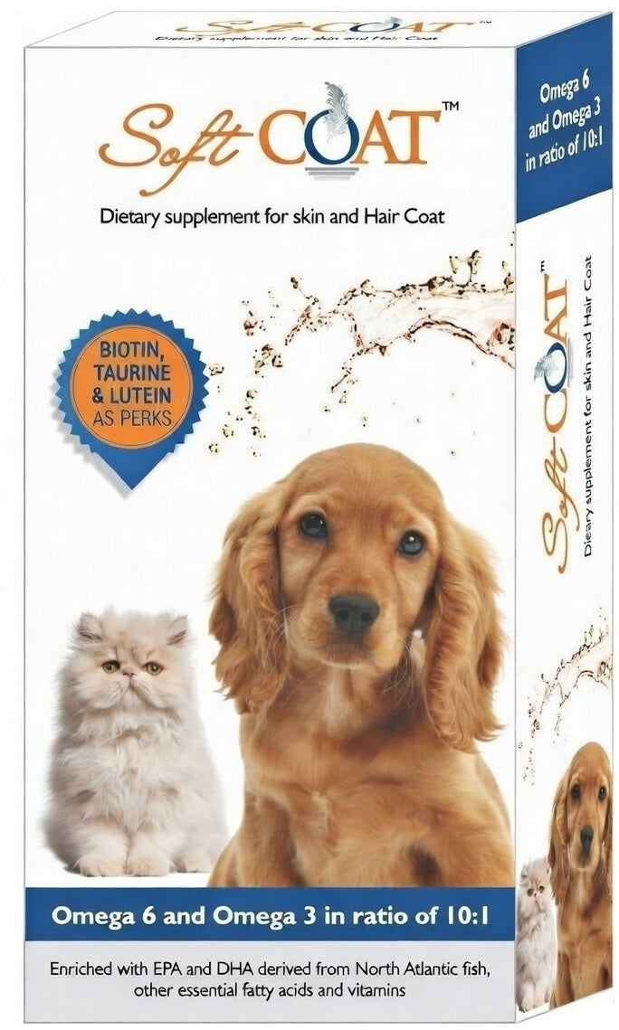 Vetina Soft Coat Dietary Supplement For Skin And Hair Coat For Dogs & Cats