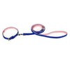 Kennel Soft Nylon Two Color Collar And Leash Set