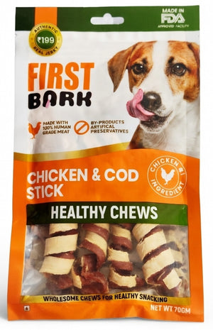 First Bark Chicken & Cod Stick Healthy Chews For Dogs