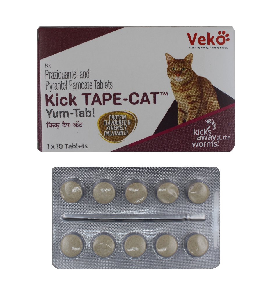 Veko: Kick TAPE Yum-Tab – Deworming Tablets for Cats