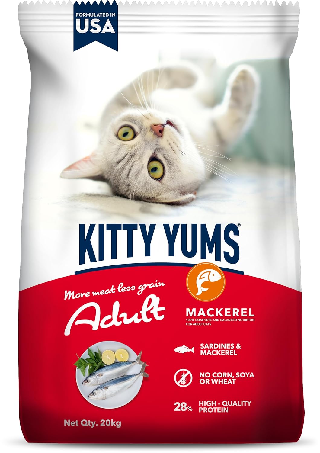 Kitty Yums Mackerel Adult Cat Dry Food