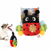 Fofos Garden Ladybug Squeaky With Rope Plush Dog Toy