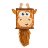 Outward Hound Fire Biterz Cubez Brown Giraffe Squeaky Ballistic Firehose Dog Toy