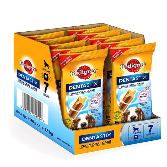 Pedigree DentaStix Daily Oral Care - Medium Dogs 10-25kg (7 Sticks)