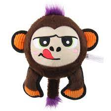 Gigwi Plush Jumball Brown Monkey  Dog Toy