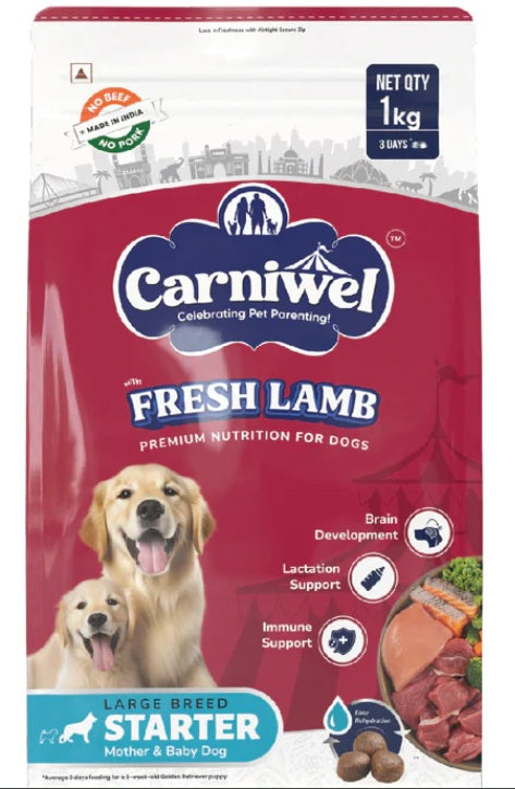 Carniwel Fresh Lamb Starter For Large Breed Mother & Baby Dog Dry Food