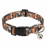 Kennel Printed Puppy & Cat Collar - Multi Face Brown