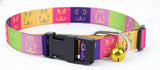 Kennel Adjustable Printed Nylon Puppy & Cat Collar with Click Buckle - Multi Memes Print