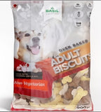 Basil Bone Shaped Adult Dog Biscuits