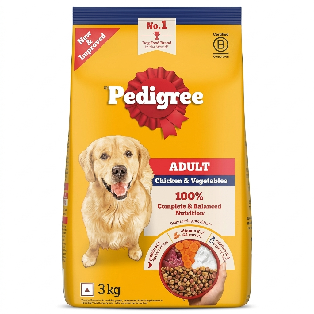Pedigree Chicken and Vegetables Adult Dog Dry Food