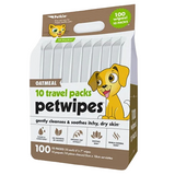 Petkin Oatmeal Travel Pack Pet Wipes