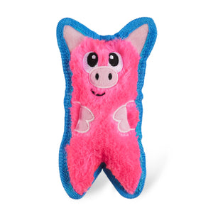 Outward Hound Durablez Pig Plush Dog Toy - Pink