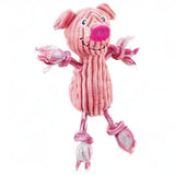 Outward Hound Ranch Roperz Pig Plush Squeaky Dog Toy - Pink
