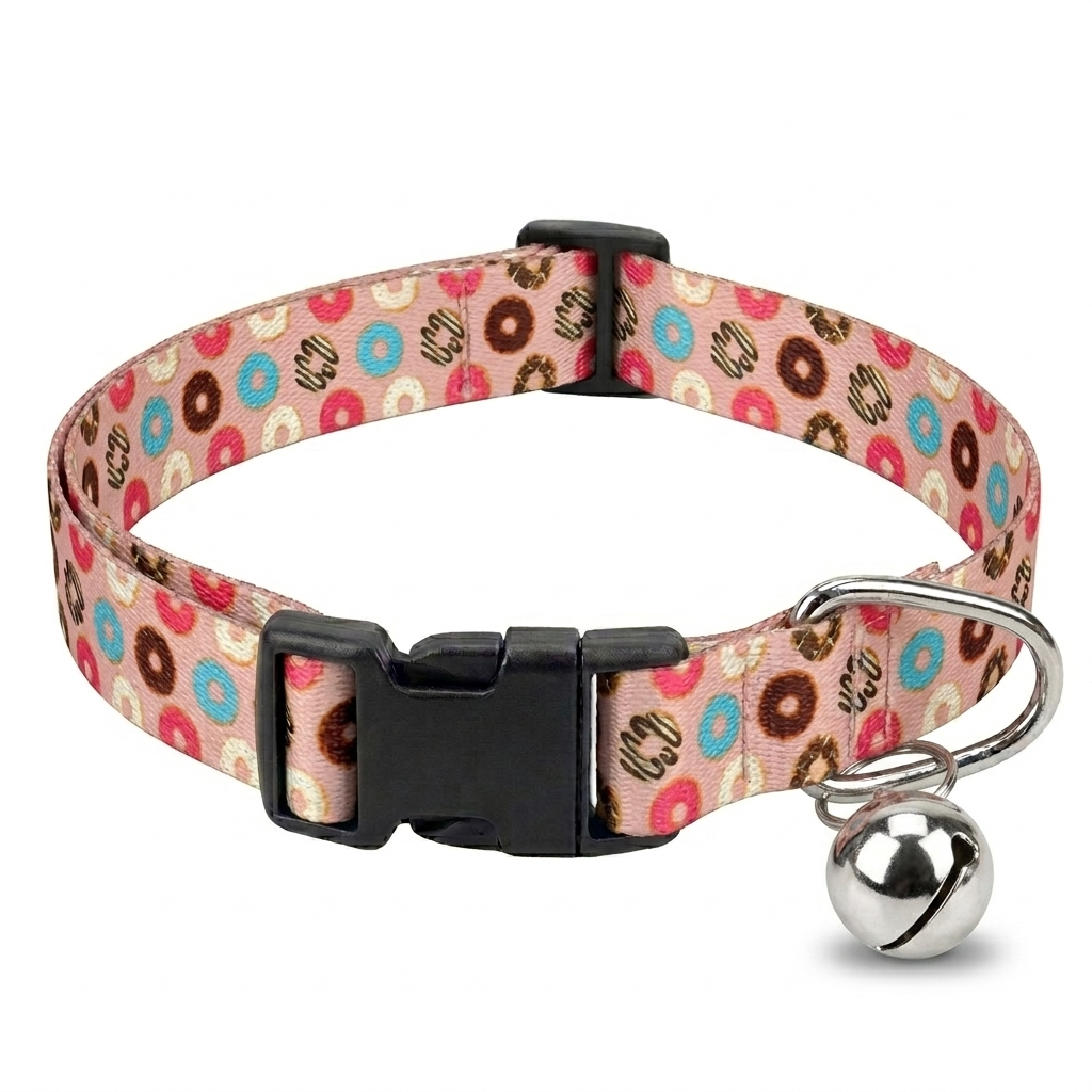 Kennel Printed Puppy & Cat Collar – Pink Donuts