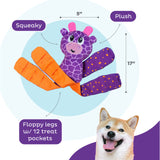 Outward Hound Silly Legz Giraffe Plush Dog Toy - Purple