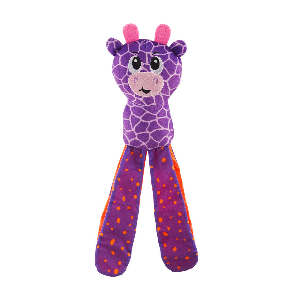 Outward Hound Silly Legz Giraffe Plush Dog Toy - Purple