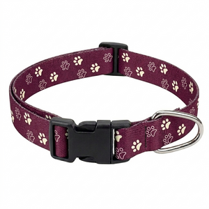 Kennel Printed Collar – Purple Paws