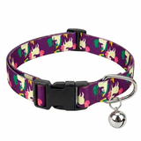 Kennel Printed Puppy & Cat Collar - Purple Unicorns