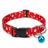 Kennel Printed Puppy & Cat Collar - Red Bones