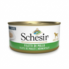 Schesir Chicken Flake & Rice In Jelly Dog Tin