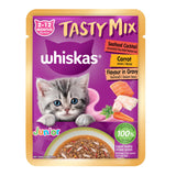 Whiskas Junior Tasty Mix Seafood Cocktail Carrot Flavour In Gravy Cat Pouch